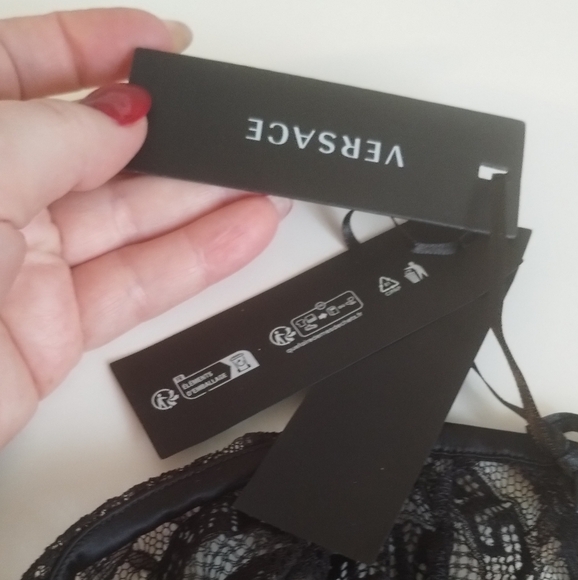 NWT VERSACE BAROCCO LACE DETAIL HIGH WAISTED BRIEFS sz Small - Picture 4 of 5